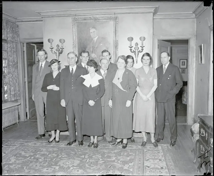 Framed Print : War Officials and Family Members Posing Framed Print : War Officials and Family Members Posing