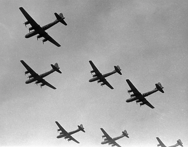 War scene of planes in the sky