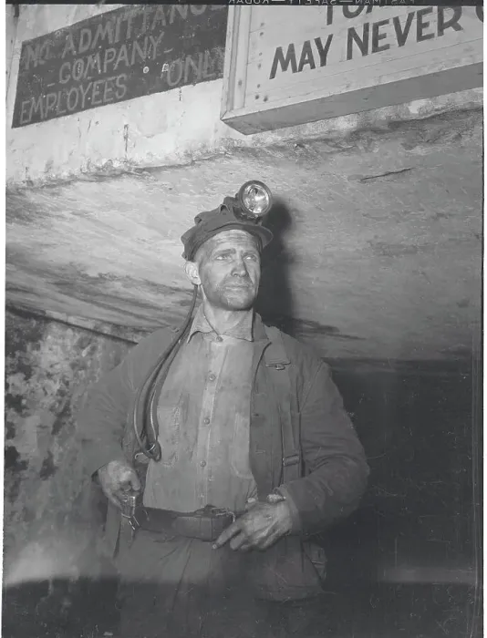 Framed Print : War Veteran and Miner Wearing Helmet Framed Print : War Veteran and Miner Wearing Helmet