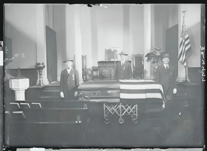 Framed Print : War Veterans Guarding Casket Framed Print : War Veterans Guarding Casket