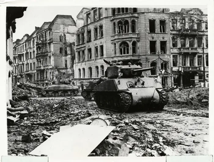 Framed Print : War Wrecked Streets of Cologne Framed Print : War Wrecked Streets of Cologne