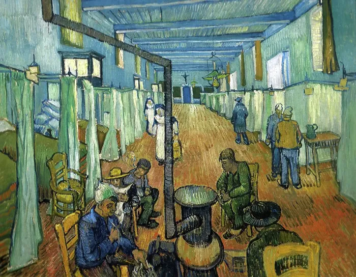 Framed Print : The Ward In The Hospital At Arles Framed Print : The Ward In The Hospital At Arles