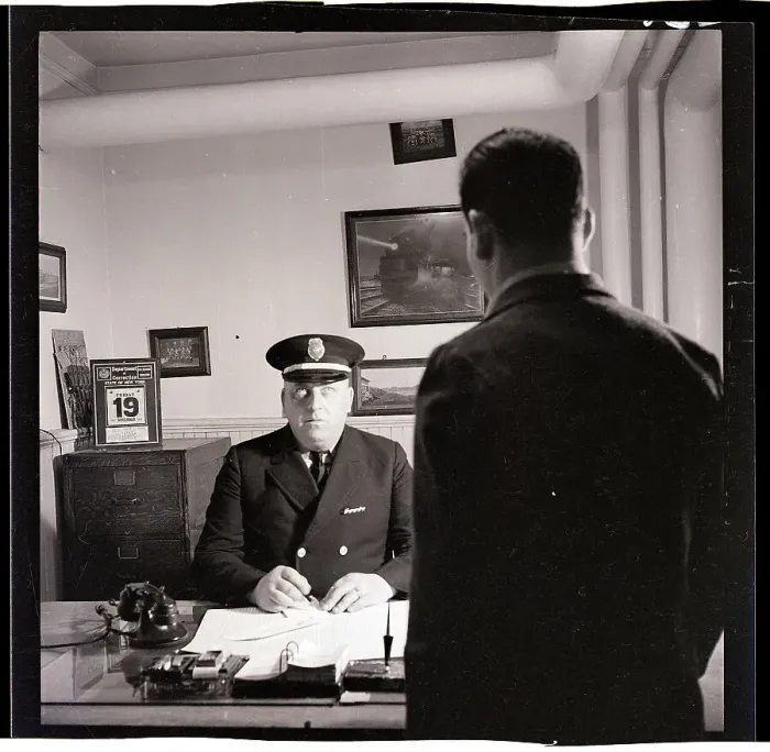 Framed Print : Warden And Inmate Talking Before Release Framed Print : Warden And Inmate Talking Before Release