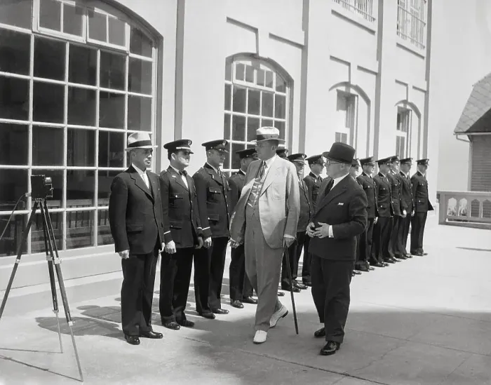 Framed Print : Warden James Johnson and Attorney General Homer Cummings Inspecting Alcatraz Framed Print : Warden James Johnson and Attorney General Homer Cummings Inspecting Alcatraz