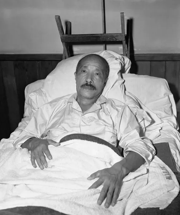 Framed Print : Warlord Tojo in Hospital Bed Framed Print : Warlord Tojo in Hospital Bed