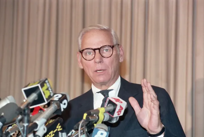 Framed Print : Warren Anderson Speaking Framed Print : Warren Anderson Speaking