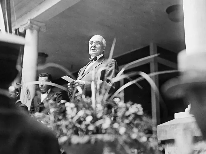 Framed Print : Warren Harding Giving Speech Framed Print : Warren Harding Giving Speech