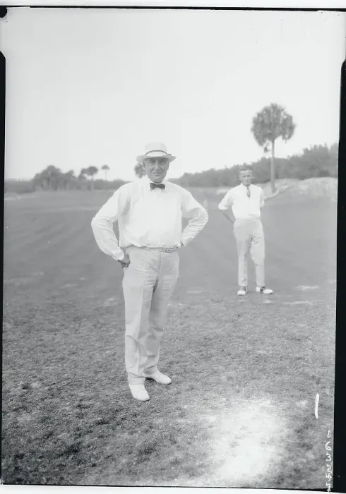 Framed Print : Warren Harding Posing on Golf Course Framed Print : Warren Harding Posing on Golf Course