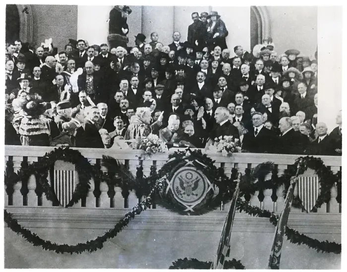 Framed Print : Warren S. Harding Being Sworn In Framed Print : Warren S. Harding Being Sworn In