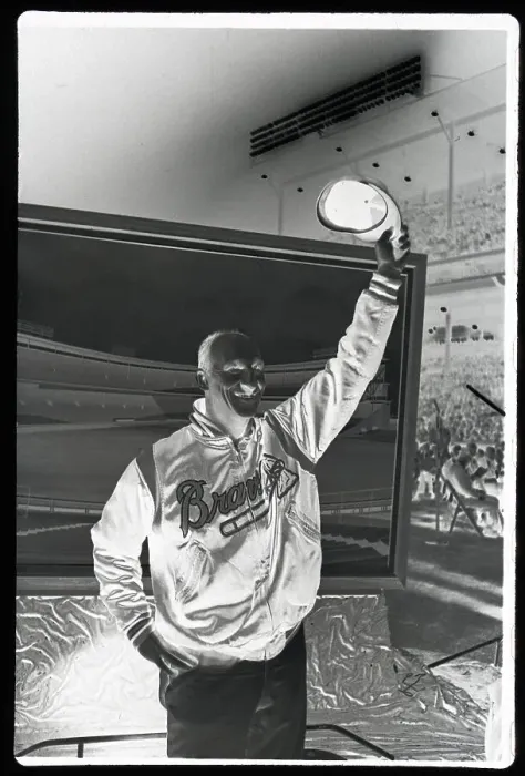 Framed Print : Warren Spahn Waves Cap Before Painting Framed Print : Warren Spahn Waves Cap Before Painting
