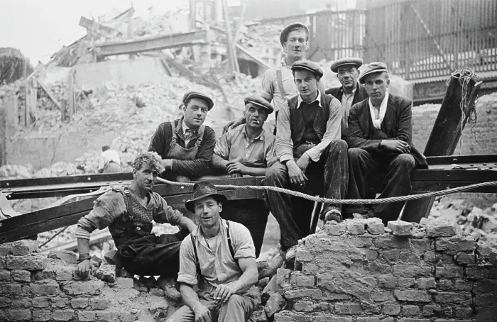 Framed Print : Wartime Demolition Crew