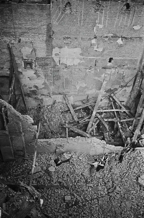 Framed Print : Wartime Demolition Site