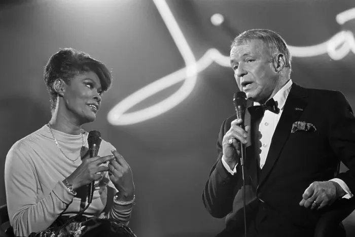 Framed Print : Warwick and Sinatra Singing Duet