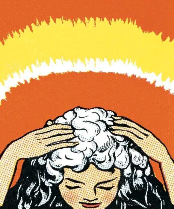 Framed Print : Washing hair Framed Print : Washing hair
