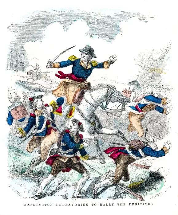 Framed Print : Washington battle the fugitives engraving 1859 Framed Print : Washington battle the fugitives engraving 1859