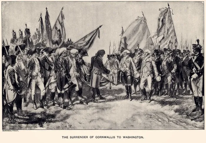 Framed Print : Washington and Cornwallis (XXXL)