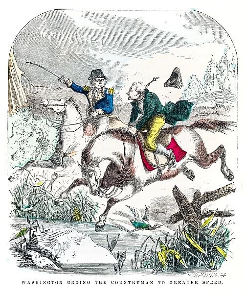 Washington and the countryman engraving 1859