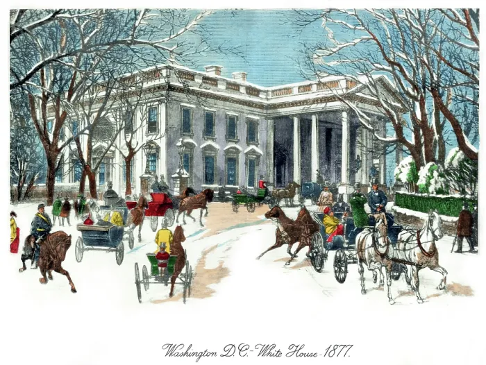 Framed Print : Washington D.C. - White House - 1877 Framed Print : Washington D.C. - White House - 1877