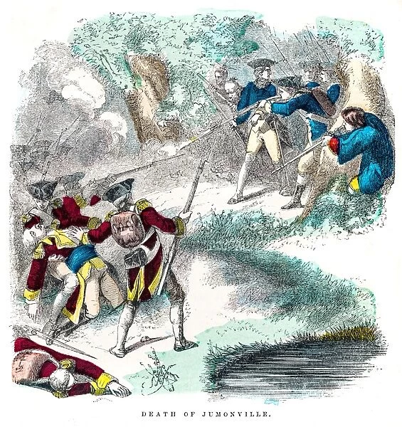 Washington death of Jumonville engraving 1859