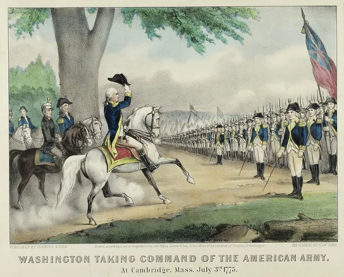 Framed Print : Washington Taking Command Framed Print : Washington Taking Command