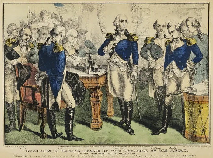 Framed Print : Washington Taking Leave of the Officers Framed Print : Washington Taking Leave of the Officers