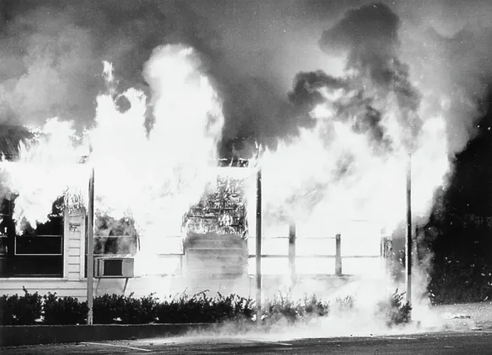 Framed Print : Washington University's ROTC Building In Flames Framed Print : Washington University's ROTC Building In Flames