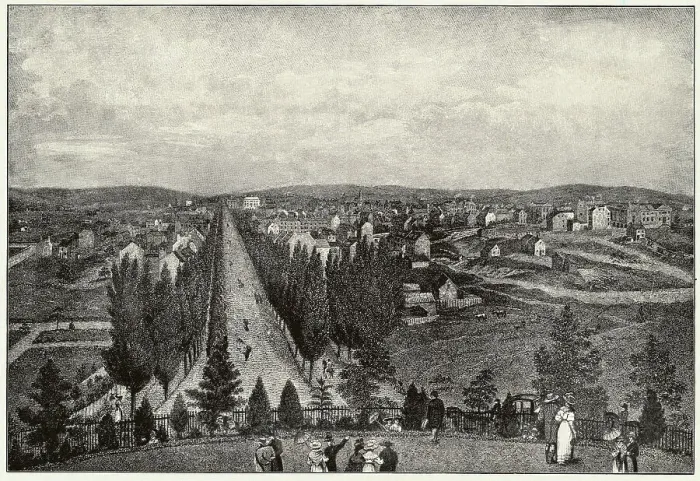 Framed Print : Washington's Pennsylvania Avenue in 1834