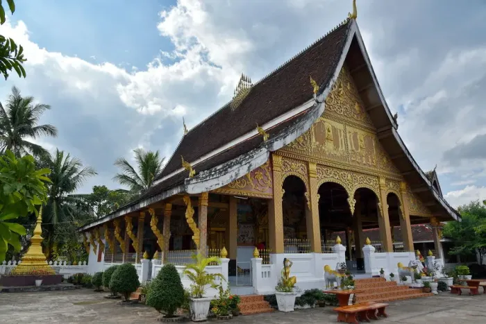 Framed Print : Wat Phonxay Sanasongkham temple luang prabang Laos Asia