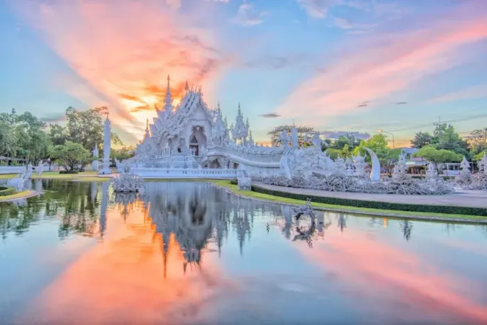 Framed Print : Wat Rong Khun or white temple in Chiang Rai, Thailand