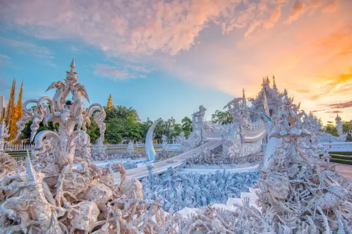 Framed Print : Wat Rong Khun (White Temple) in chiangrai thailnad Framed Print : Wat Rong Khun (White Temple) in chiangrai thailnad