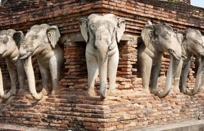 Framed Print : Wat Sorasak Elephant Head Temple Sukhothai Framed Print : Wat Sorasak Elephant Head Temple Sukhothai