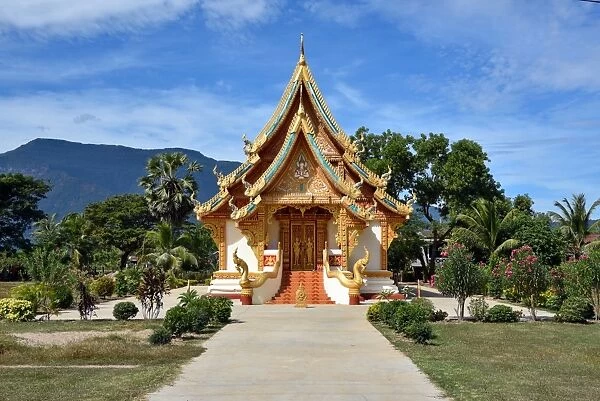 Wat Thong buddhist temple champasak Lao, Asia