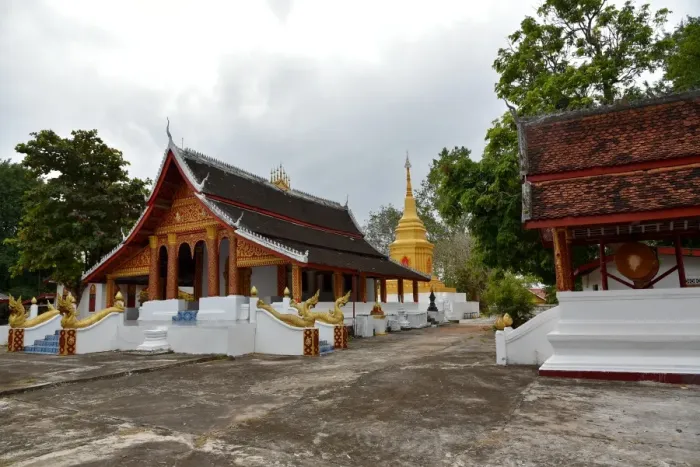 Framed Print : Wat Xiengleck buddist temple at luang prabang Laos Asia Framed Print : Wat Xiengleck buddist temple at luang prabang Laos Asia