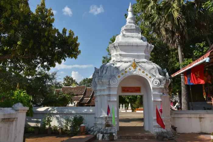 Framed Print : Wat Xiengthong temple entry luang prabang Laos Asia Framed Print : Wat Xiengthong temple entry luang prabang Laos Asia