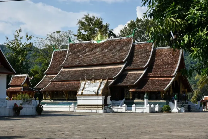 Framed Print : Wat Xiengthong temple luang prabang Laos Asia Framed Print : Wat Xiengthong temple luang prabang Laos Asia