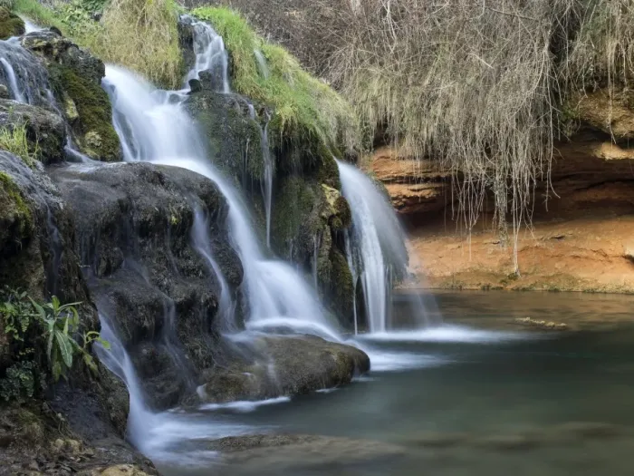 Framed Print : Water jets of a cataract in a ravine Framed Print : Water jets of a cataract in a ravine