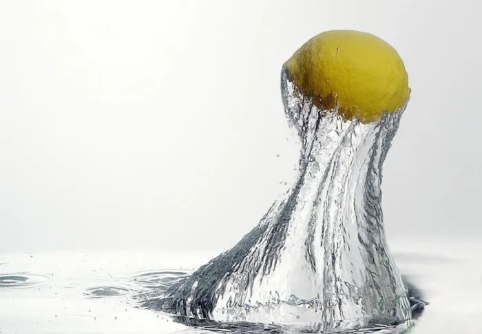 Framed Print : water and lemon Framed Print : water and lemon
