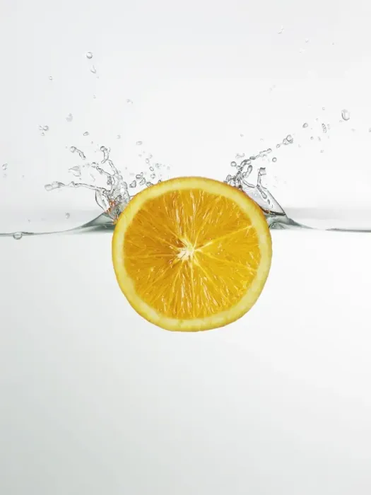 Framed Print : water and orange slice Framed Print : water and orange slice