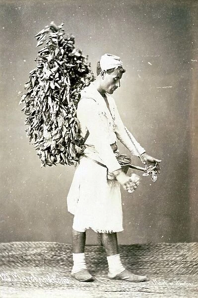 Water seller, c. 1890, Turkey, Historic, digitally restored reproduction from a 19th century original