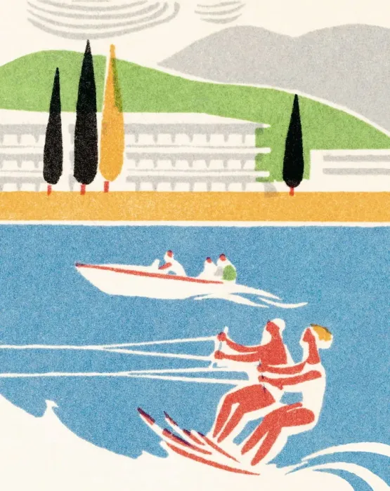 Framed Print : Water skiers Framed Print : Water skiers