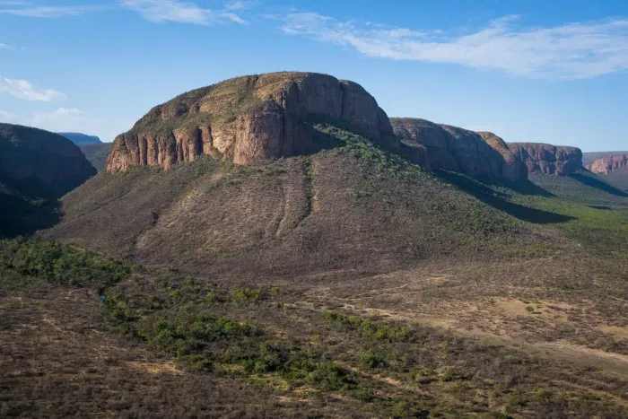 Framed Print : The Waterberg mountain range, Marataba Private Game Reserve, Limpopo, South Africa