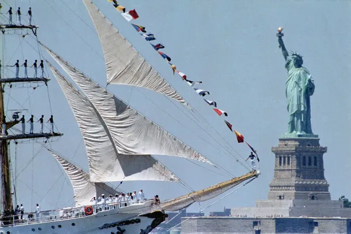 Framed Print : Watercrafts Sailing Past Statue of Liberty Framed Print : Watercrafts Sailing Past Statue of Liberty