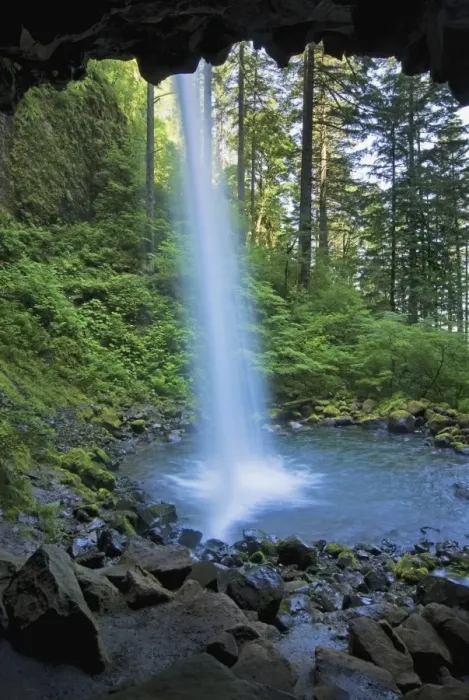 Framed Print : Waterfall. Oregon United States Of America Framed Print : Waterfall. Oregon United States Of America