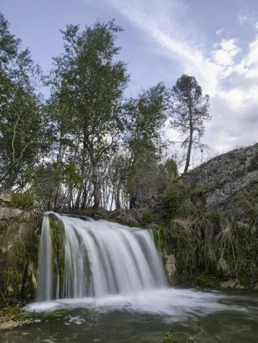 Framed Print : Waterfall. Artificial waterfall built in ancient times to supply water to flour mill Framed Print : Waterfall. Artificial waterfall built in ancient times to supply water to flour mill