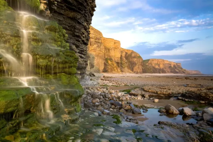 Framed Print : Waterfall on England coast Framed Print : Waterfall on England coast
