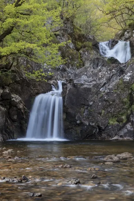 Framed Print : Waterfall in a forest, Drumnadrochit, Scotland, United Kingdom Framed Print : Waterfall in a forest, Drumnadrochit, Scotland, United Kingdom