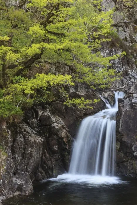 Framed Print : Waterfall in a forest, Drumnadrochit, Scotland, United Kingdom
