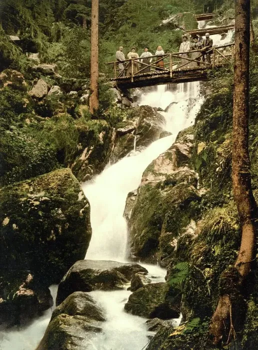 Framed Print : The Waterfall of the Gertelbach in Baden-Wuerttemberg, c. 1890, Germany, Historic, digitally restored reproduction from a 19th century original Framed Print : The Waterfall of the Gertelbach in Baden-Wuerttemberg, c. 1890, Germany, Historic, digitally restored reproduction from a 19th century original