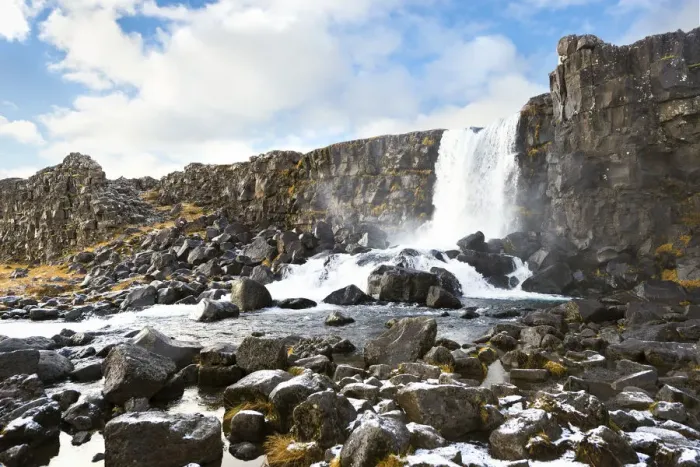 Framed Print : Waterfall, Iceland Framed Print : Waterfall, Iceland