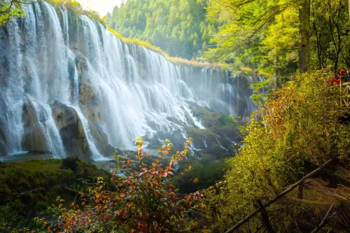 Framed Print : Waterfall at Jiuzhaigou, Sichuan, China Framed Print : Waterfall at Jiuzhaigou, Sichuan, China